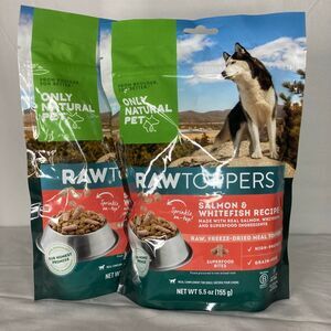 Only Natural Pet Raw Toppers Salmon & Whitefish Freeze Dried Meal Topper 5.5, x2